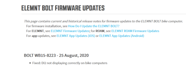 wahoo elemnt bolt di2